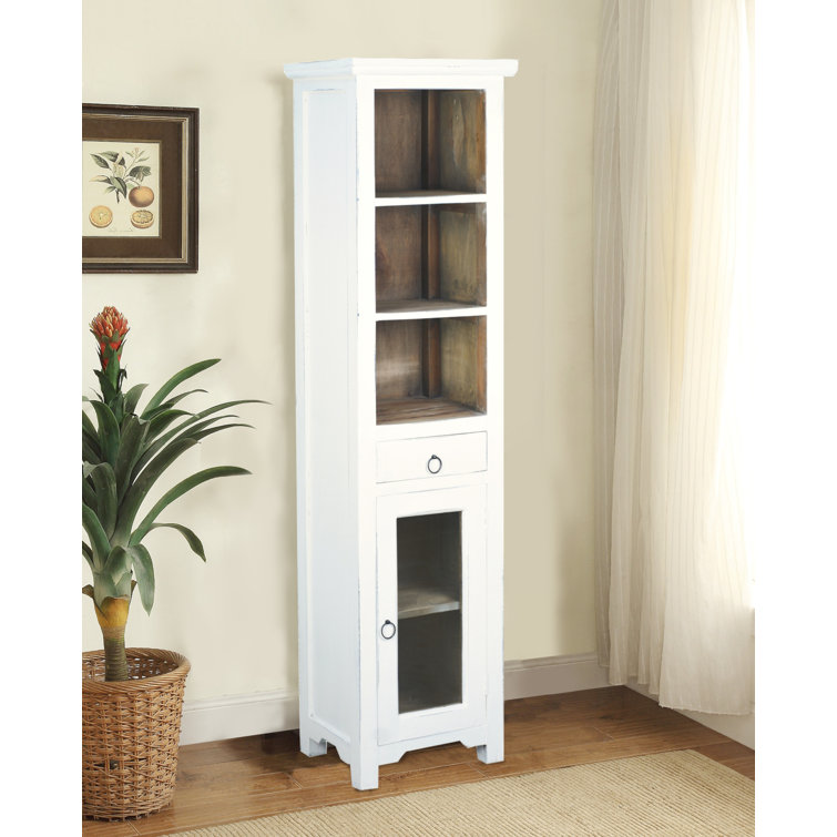 Wildon Home® Baptiste 68'' Tall Solid Wood 1 Door Accent Wayfair